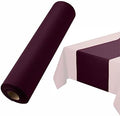Disposable Table Runner for Dining Table, 16" 20-Pack Linen-Like Plum Paper Table Runners for Party, Wedding Or Event by BloominGoods