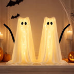 Copkim 2 Pack Lighted Ghost Cat Halloween Ghost Decoration Indoor - Image 4