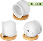 Remerry 24 Pcs 2.5 Inch Mini DIY Ceramic Succulent Pots with Bamboo Tray - Image 4
