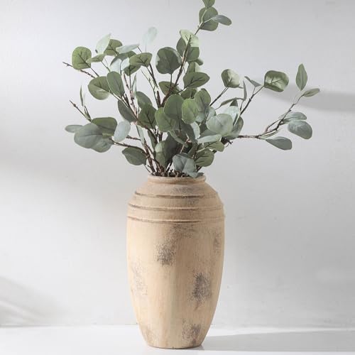 Large Ceramic Rustic Vase,12.87 Inch Tall Vintage Vase for Home Decor by Letsupgradeyourhome
