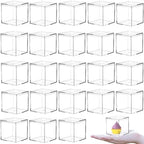KissYou Acrylic Box Clear Box with Lid Acrylic Square Cube,24 Pack Small Plastic Storage Box Birthday Wedding Graduation Party Decoration by KissYou