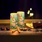 Easter Decorations Indoor Candles with Rabbit Daisy Flameless Candles with Remote and Timer 2 Pack Battery Operated Easter Themed LED Candles for Festival Gift Home Room Decor Green - Image 7