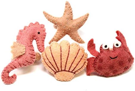 Global Crafts - Handmade Felt Napkin Rings Set - 4-Pack, Seashore Beach - Image 2