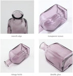 GMWD Glass Flower Vase Set of 6 Purple Clear Bud Vases, 14.5 Oz 8 Oz Apothecary Bottle Vases Decorative for Centerpieces Home Decoration Wedding Reception Table Decor - Image 4