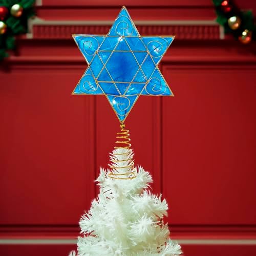 Kurt Adler 13" Battery-Operated Deluxe Hanukkah Tree Topper - Image 2