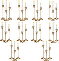 10 Sets Candle Holder Brass Gold Candlestick Holders -Vintage Modern Metal Taper Candle Holders, Decorative Centerpiece for Table Mantel, Wedding Kitchen Home Decor, Wedding Gift,30Pcs by Unknown