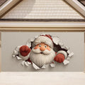Santa Garage Door Banner 16x7 Ft - Breaking Through Paper Effect for Double Car Garage Fun Holiday Decor by THISFIND
