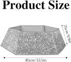 XmasExp Christmas Tree Collar 33.5 inch Sequin Tree Skirt for Christmas Holiday Home Decor Xmas Tree Ring Stand Base Cover Large Size 6 Piece Silvergrey - Image 2