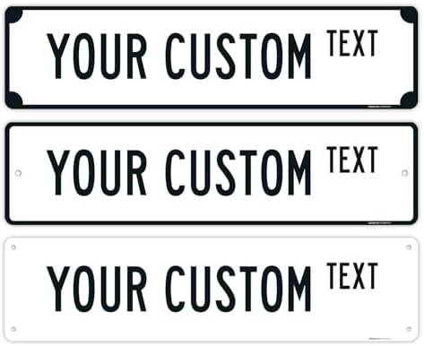 Custom Street Sign, Personalized Street Sign, Customizable Novelty Road White with Border Sign, 24x6 Inches, ACM, Fade Resistant, Made in USA by Sigo Signs by SigoSigns