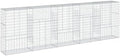 vidaXL Gabion Basket with Cover 196.9"x19.7"x59.1" Galvanized Iron by vidaXL