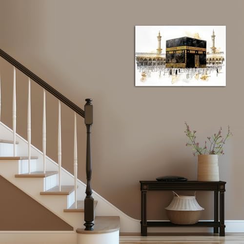 TIEHAOMAI Islamic Canvas Wall Art（Mosque-1,28x42inch (70x105cm) - Image 3