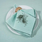 Luxury Embroidered Cloth Napkins – Green Bloom, Set of 6, 18x18 | Sage Green Dinner Napkins with Floral Embroidery | Elegant Cotton Blend Table Napkins for Holiday Hosting, Weddings - Image 5