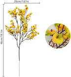 Uieke 30Pcs Artificial Fall Flowers Babys Breath Flower Bulk Fake Yellow Silk Flowers Artificial Gypsophila Bouquet Floral for Home Festival Wedding Party Décor - Image 3