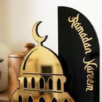 iwa concept Ramadan Kareem Table Decor, Islamic Mosque Statue with Acrylic Design, Freestanding Modern Islamic Home Decoration for Ramadan and Eid - Image 2