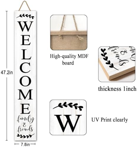 Farmhouse Welcome Sign for Front Door Standing 47" - Image 5