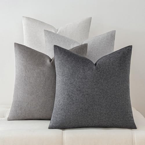 a moment Waterproof Throw Pillow Covers Set of 4,26x26 Inch Outdoor Stain Resistant Pet Friendly Pillowcases Cushion Covers for Patio Sofa and Living Room,Urban Cozy by amoment