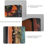 Burbuja Spring Flower Wood Door Cover, Stretch Fabric Backdrop Door Porch Covers for Home Party Holidays Decoration, 35x79 in - Image 4