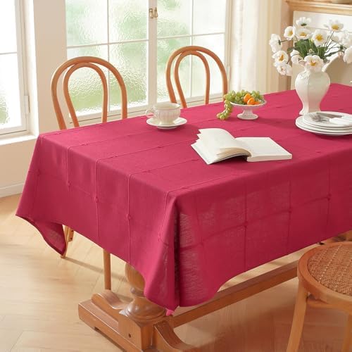 Zobesta Linen Table Cloth Rectangle Table 120x53 Inch Tablecloth Rectangle - Image 2