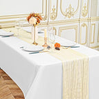 24 Pack Ivory 10Ft Cheesecloth Table Runner - Image 4
