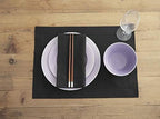 Solino Home Cotton Linen Cloth Dinner Napkins Black, 20 x 20 in, Set of 4 - Image 2