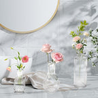 32 PCS Clear Glass Bud Vases Set,Small Flower Arrangement Vase,Vintage Crystal Glass Design,Wedding,Party Decoration,Home Flower Arrangement (32) - Image 6