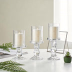 12 Pcs Glass Candle Holders, Clear Crystal Candlestick Holders for Pillar - Image 6