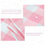 Cupuamon Fabric Checkered Table Runner 12 Pack Waterproof Gingham Table Runner 14W x 108L Buffalo Check Table Runners for Parties Kitchen Dining Wedding Banquet (Pink and White) - Image 2