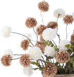 DuHouse 9pcs Artificial Flowers Faux Silk Pompon Mum, Mixed Color Silk Small Mini Chrysanthemum Ball with Stems for Home Table Kitchen Decor DIY Wedding Bouquets Centerpieces - Image 3