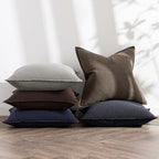 MIULEE Decorative Linen Pillow Covers 20x20 Inch Coffee - Image 5