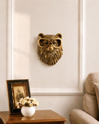 UITWMKTG Gold Bear Head Wall Decor - Modern Animal Wall Sculpture, Bear Wall Art for Living Room, Bedroom, Office, Gold Wall Hanging Home Decoration - Image 4