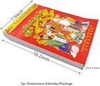Vietnamese Daily Calendar, 2027 Year of The Goat Asian Vietnam Feng Shui Wall Calendar, Zodiac Goat Hanging Daily Spring Festival Lunar New Year Mounted Calendar Lịch Việt Nam - Image 7