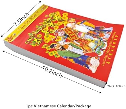 Vietnamese Daily Calendar, 2027 Year of The Goat Asian Vietnam Feng Shui Wall Calendar, Zodiac Goat Hanging Daily Spring Festival Lunar New Year Mounted Calendar Lịch Việt Nam - Image 7