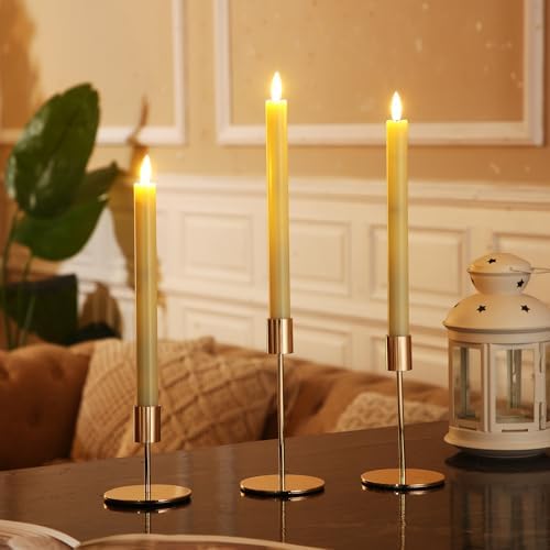 Sieral Candle Holders Bulk Taper Candlesticks Holders Set Modern Decorative Metal Candelabras for Wedding Anniversary Home Dinning Table Centerpiece Xmas Party Decor(Gold,15 Pcs) - Image 4