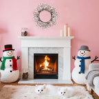 zjlmit Artificial Winter Wreath 20 Inch Winter Wreaths for Front Door White Berry Wreath with White Berriesfor Christmas Holiday Indoor OutdoorWall Porch Window - Image 7