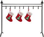 Red Co. 37.5” Christmas Tree Metal Freestanding Stocking Holder Stand Rack with 8 Hooks, Black by RedCo