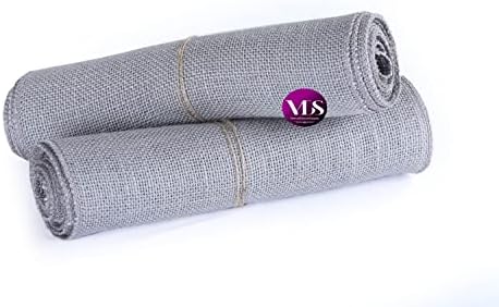 VDS Pack of 5, Burlap Table Runner 100% Natural Jute Rustic Hessian Table Cloth Centrepiece for Wedding Bridal Shower Birthday Event Party Banquet Table Decoration (Size 12X108 Inch)(Silver Grey) - Image 5