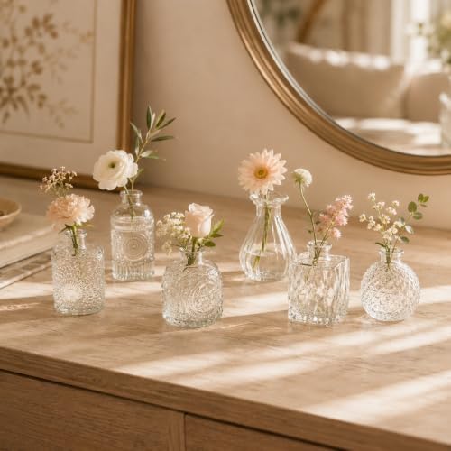 84 Pcs Glass Bud Vases in Bulk, Small Vases for Flowers, Mini Bud Vase Set, Flower Vases for Centerpieces Table Decorations, Wedding, Baby Shower, Home Decor (Clear, 84 PCS) - Image 3