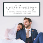 SRSZHIYUE A Perfect Marriage Wedding Decor Sign, 40"×15", Black - Image 4