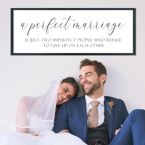 SRSZHIYUE A Perfect Marriage Wedding Decor Sign, 40"×15", Black - Image 4
