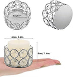 Pack of 20 Silver Crystal Tealight Candleholders - Candlestick Bowls Tea Lamp Candle Holders, Votive Candlestick Holders for Table Centerpieces, Diwali Decorations for Wedding Holiday Party Home Decor - Image 5