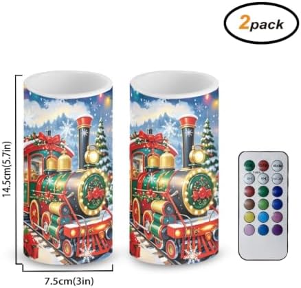Christmas Decor Flickering Flameless Candles with Remote Timer - Image 3