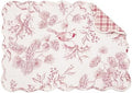 Cardinal & Winter Branches Vintage 100% Cotton Set of 6 Placemats 13" x 19" by CFHome