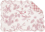 Cardinal & Winter Branches Vintage 100% Cotton Set of 6 Placemats 13" x 19" by CFHome