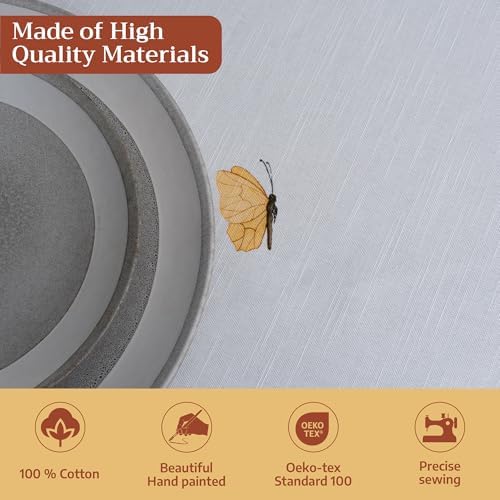 Maison d' Hermine Table Cloth Round Table Reusable 100% Cotton 69" Diameter - Image 3