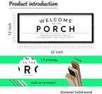 ZZJJHYWGQ Welcome to the Porch Sign, 32"×12", Black - Image 2
