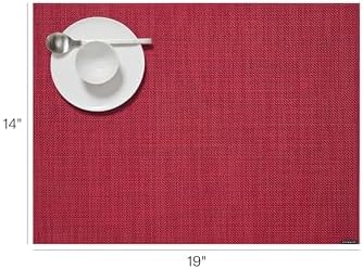 Chilewich Mini Basketweave Placemats, Woven Rectangle Placemats Set of 4 - Image 2