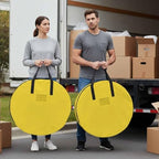 36 Inch Round Storage Bag 2 Pack,Minimalist Solid Pure Yellow Waterproof Wreath Storage Container with Handles&Zipper Unadorned Single Color Art Closet Organizer Bags Garland Box by Unknown