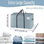 VENO 6 Pack Heavy Duty Moving Bags, Extra Large Storage Bags with Reinforced Handles & Strong Zippers, Foldable & Reusable Moving Box Alternative for Clothes & Dorm Storage - Image 4