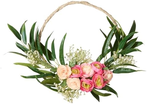 National Tree Company 16 inch Artificial Eucalyptus and Buttercups Spring Wreath, Realistic Floral Decoration for Front Door or Indoor Décor by Unknown