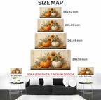 WAXWHELK Pumpkin Fall Canvas Wall Art, Pumpkin and Sunflower Autumn Thanksgiving Painting Pictures, Rustic Farmhouse Artwork for Living Room Bedroom Home Decor (16"x32") - Image 5